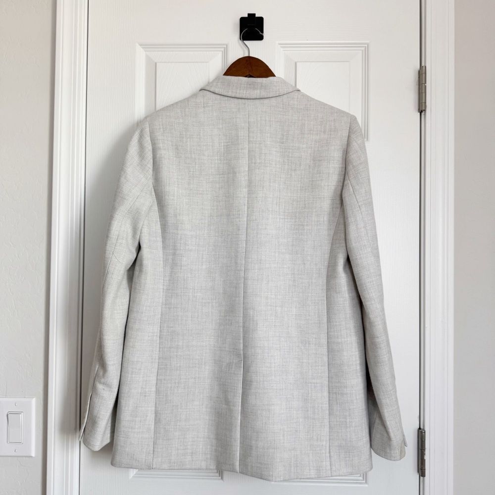 Wilfred Light Gray Double-Breasted Blazer - Picture 4 of 15